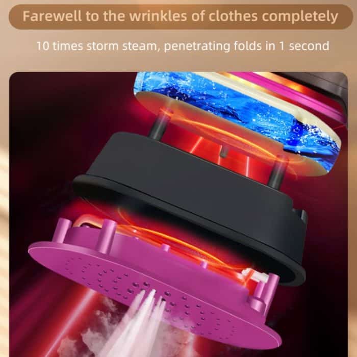 1000 W, 60 ml Wassertank, tragbarer Dampfglätter mit drehbarer Bügelplatte, 220V EU Plug, 110V US Plug – Bild 4