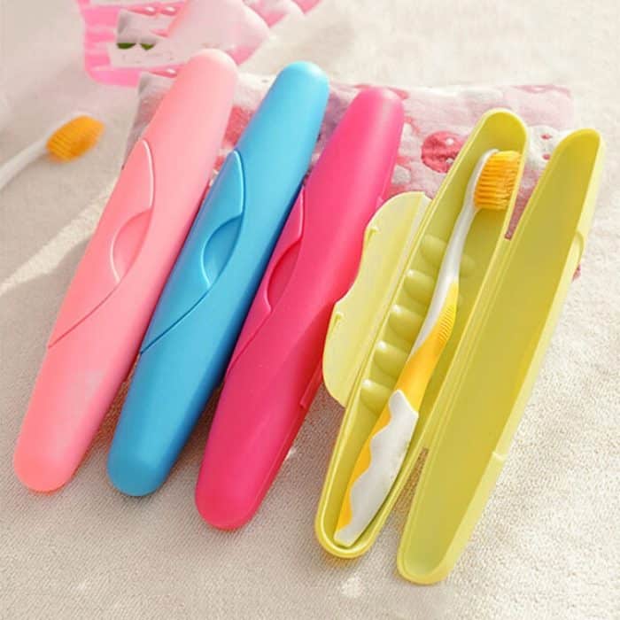 Tragbare Reise-Zahnbürstenbox, versiegeltes Zahnbürstenetui mit Deckel und Schloss – Bild 2