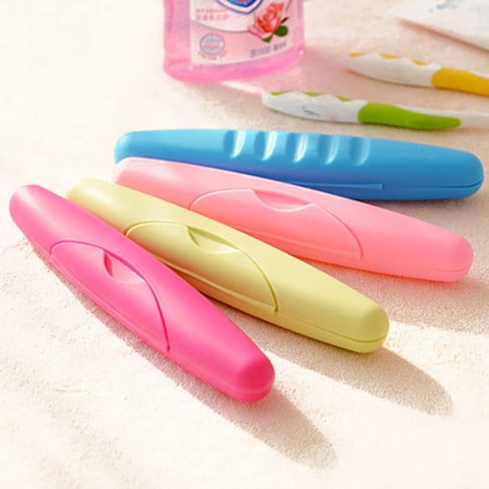 Tragbare Reise-Zahnbürstenbox, versiegeltes Zahnbürstenetui mit Deckel und Schloss – Bild 3