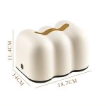 Cloud Taschentuchbox, cremefarbener Tisch-Serviettenhalter aus Kunststoff zum Aufhängen an der Wand – Bild 2