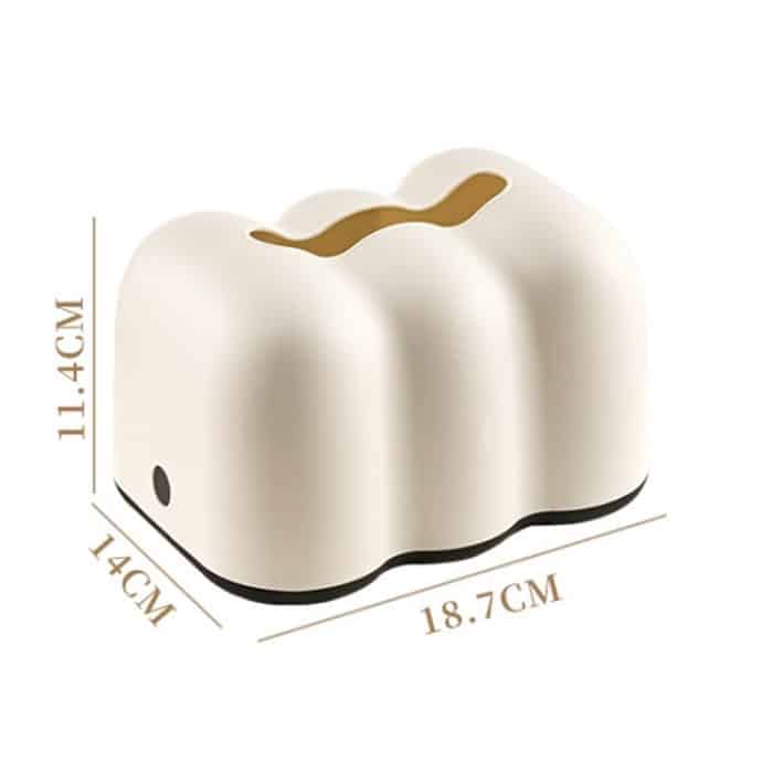 Cloud Taschentuchbox, cremefarbener Tisch-Serviettenhalter aus Kunststoff zum Aufhängen an der Wand – Bild 2