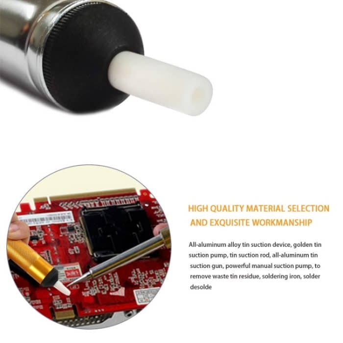 Vollaluminiumlegierungs-Lötextraktor, manuelles Lötkolben-Lötwerkzeug – Bild 6