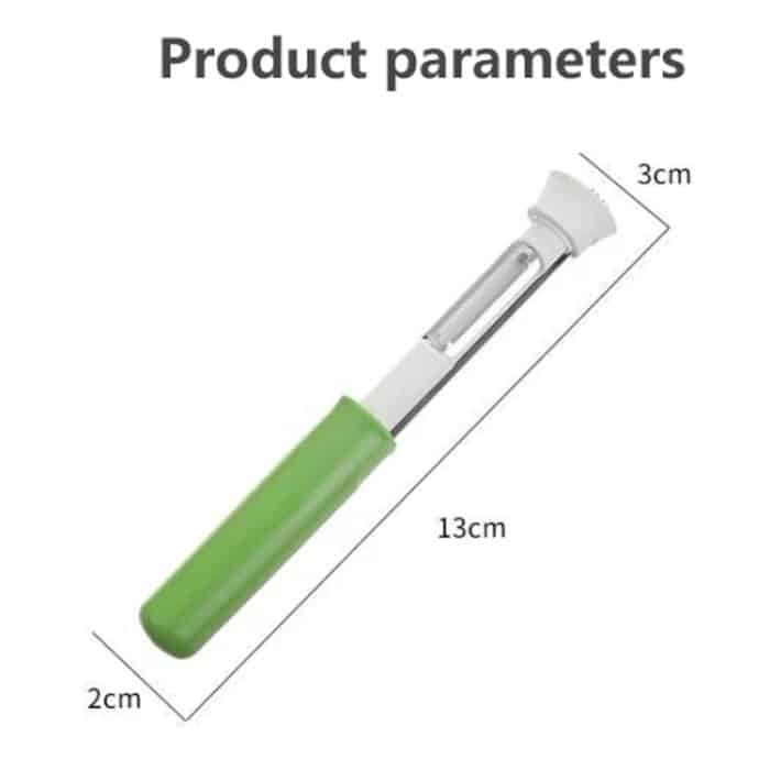 2-in-1-Obstschäl- und Kernpumpwerkzeug, Gemüseentkerner aus Edelstahl – Bild 3
