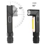 XPG+COB Rot-Weiß-Licht USB wiederaufladbare faltbare Taschenlampe mit starkem Licht, 3189A Large, 3189B Small With Headlight Belt – Bild 5