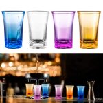 35 ml buntes Mini-Likörglas aus Acryl für Bar-Partys, Transparent, Yellow, Purple, Blue – Bild 2