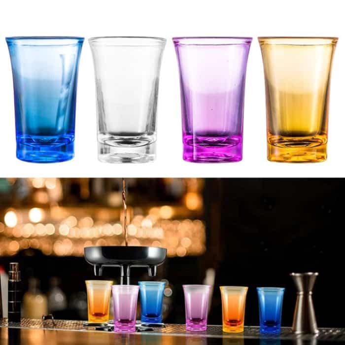 35 ml buntes Mini-Likörglas aus Acryl für Bar-Partys, Transparent, Yellow, Purple, Blue – Bild 2