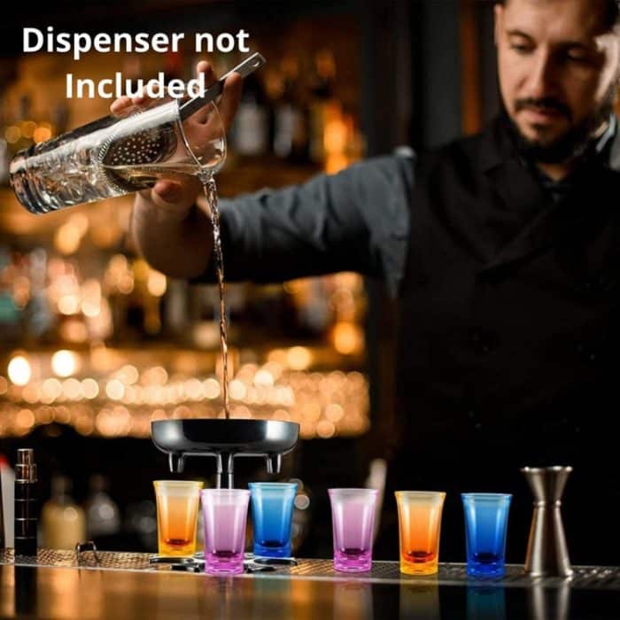 35 ml buntes Mini-Likörglas aus Acryl für Bar-Partys, Transparent, Yellow, Purple, Blue – Bild 7