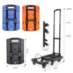 Zusammenklappbarer Handwagen, tragbarer Schildkrötenwagen zur Gepäckabwicklung – Bild 2