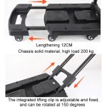Zusammenklappbarer Handwagen, tragbarer Schildkrötenwagen zur Gepäckabwicklung – Bild 3
