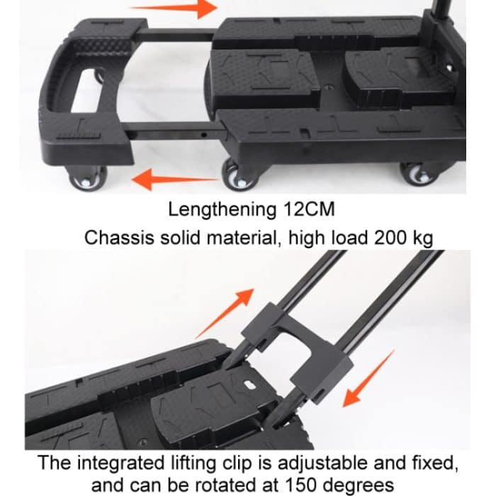 Zusammenklappbarer Handwagen, tragbarer Schildkrötenwagen zur Gepäckabwicklung – Bild 3