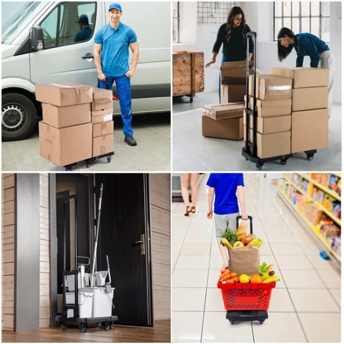 Zusammenklappbarer Handwagen, tragbarer Schildkrötenwagen zur Gepäckabwicklung – Bild 7