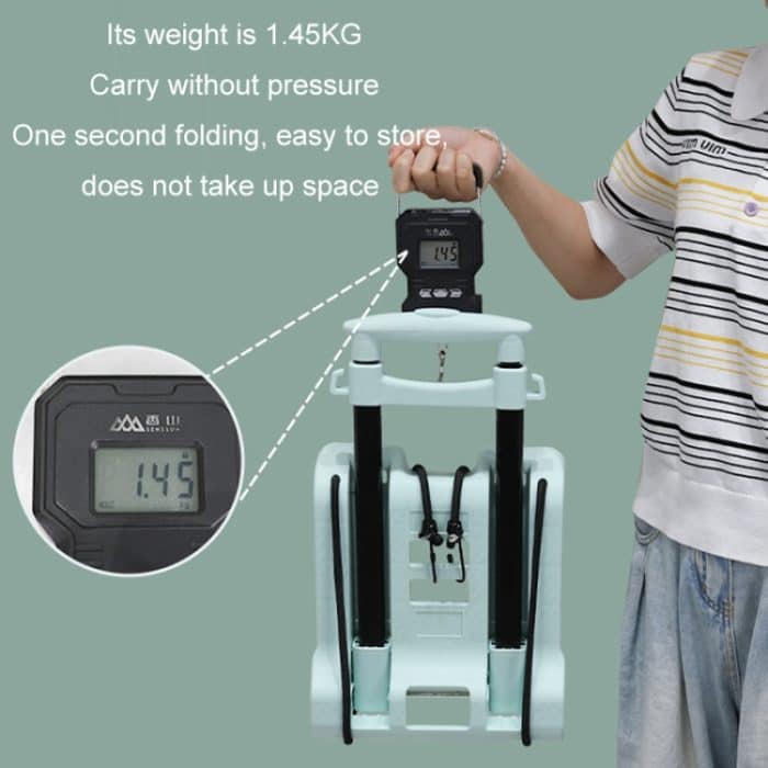 Zusammenklappbarer Anhänger für den Güterumschlag, Einkaufswagen für den Haushalt und den Lebensmitteleinkauf, Green, Black, Black With Bag, Green With Bag – Bild 5