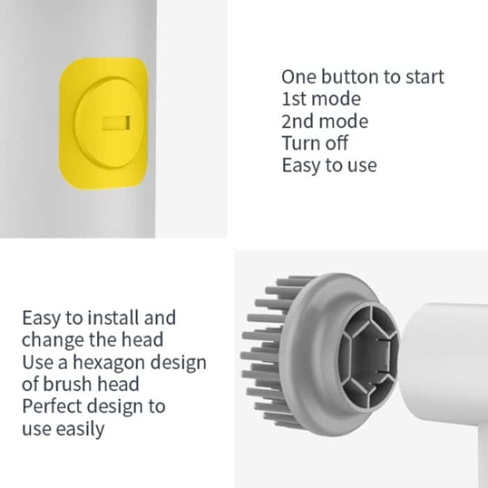 Multifunktionale tragbare kabellose elektrische Reinigungsbürste – Bild 3