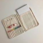 Kinder Canvas Pinsel Aufbewahrungstasche Buntstift Organizer Zeichenbrett Tasche, Without Stationeries – Bild 4