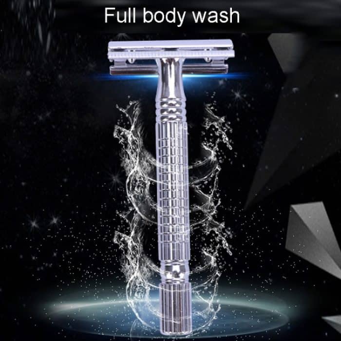 Junjie Rasier- und Bartrasiererständer, alter Stil, doppelseitiger manueller Rasierer – Bild 3