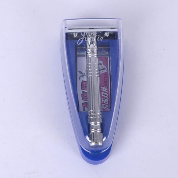 Junjie Rasier- und Bartrasiererständer, alter Stil, doppelseitiger manueller Rasierer – Bild 7