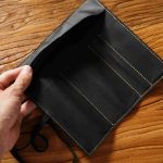 Retro Echtleder Stift Vorhang Federmäppchen Krawattenseil mit Schlüssel – Bild 5