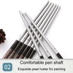 ZHU TING 24 Stück/Set Nylonborsten-Pinsel-Set, Malerei, Aquarellpinsel mit Stoffbeutel – Bild 5