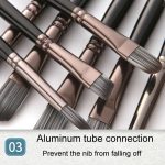 ZHU TING 24 Stück/Set Nylonborsten-Pinsel-Set, Malerei, Aquarellpinsel mit Stoffbeutel – Bild 6