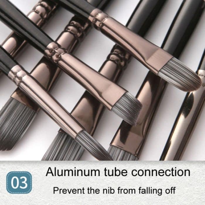 ZHU TING 24 Stück/Set Nylonborsten-Pinsel-Set, Malerei, Aquarellpinsel mit Stoffbeutel – Bild 6