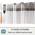 ZHU TING 24 Stück/Set Nylonborsten-Pinsel-Set, Malerei, Aquarellpinsel mit Stoffbeutel – Bild 7