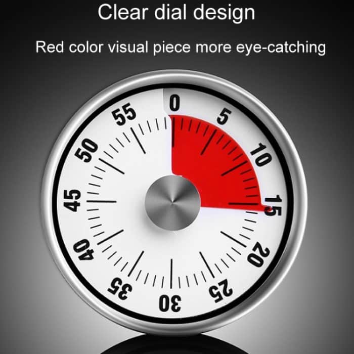 Küche Edelstahl mechanische Timer Student Zeit Management Erinnerung Backen Wecker – Bild 4