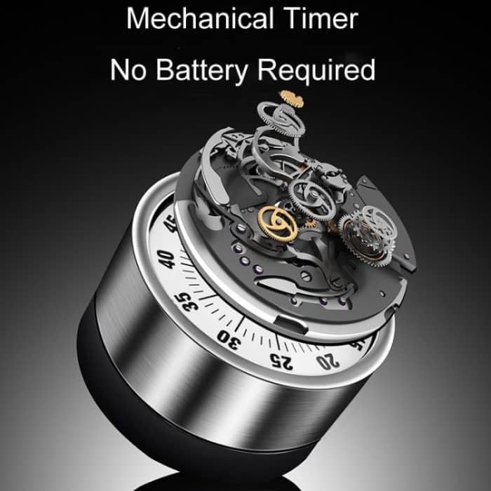 Küche Edelstahl mechanische Timer Student Zeit Management Erinnerung Backen Wecker – Bild 5