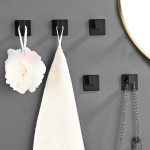 Verdickte, solide Haken, Toiletten-Kleiderhaken, Aluminium, frei perforiert, für Wand, Kleidung, Hut, Kleiderbügel, 9524 – Bild 2