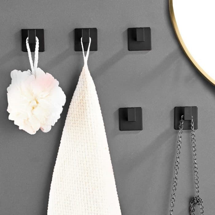 Verdickte, solide Haken, Toiletten-Kleiderhaken, Aluminium, frei perforiert, für Wand, Kleidung, Hut, Kleiderbügel, 9524 – Bild 2