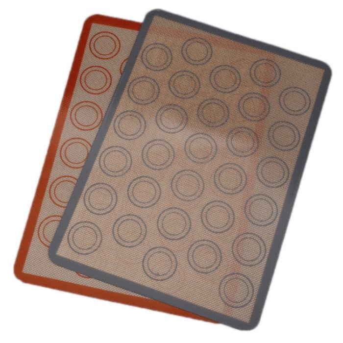 Hochtemperaturbeständige Silikon-Backmatte, Macaron-Puff-Ofenmatte, Red 30 Circle, Gray 30 Circle – Bild 2