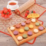 Hochtemperaturbeständige Silikon-Backmatte, Macaron-Puff-Ofenmatte, Red 30 Circle, Gray 30 Circle – Bild 7