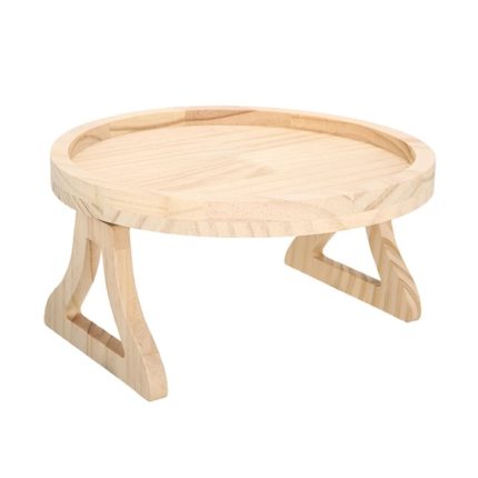 25 cm faltbares Sofa, rundes Tablett, Home Couch Armlehnenpalette, Pine Wood, Bamboo