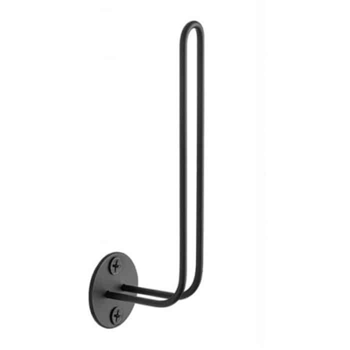 TBD0604401801A.jpg L-förmiger Baseballkappen-Aufbewahrungsständer aus Eisendraht zur Wandmontage, Huthalter – Bild 1