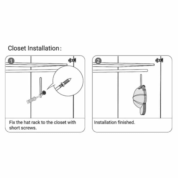 L-förmiger Baseballkappen-Aufbewahrungsständer aus Eisendraht zur Wandmontage, Huthalter – Bild 9