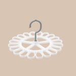 Um 360 Grad drehbarer Sockenhalter mit 20 Clips, runder Wäscheständer