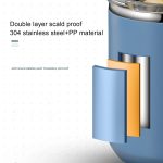 Tragbare Tasse, Kaffeetasse aus Edelstahl 304 mit Deckel, auslaufsichere Thermos-Trinkflasche, 401-500ml – Bild 4