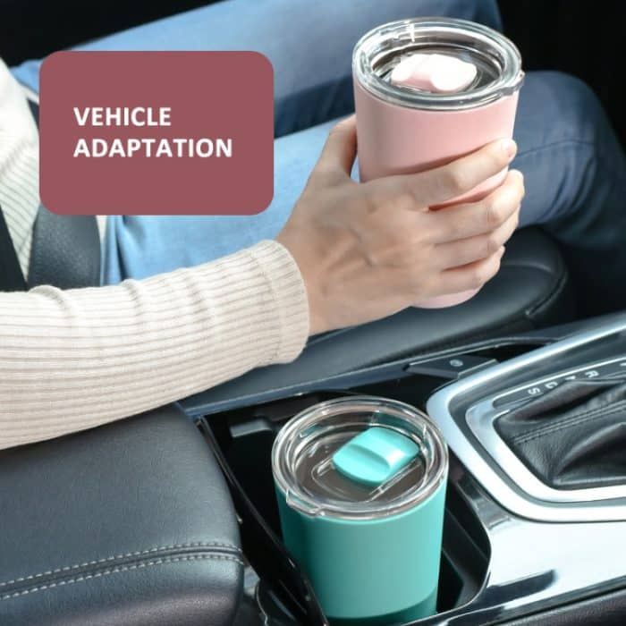 Tragbare Tasse, Kaffeetasse aus Edelstahl 304 mit Deckel, auslaufsichere Thermos-Trinkflasche, 401-500ml – Bild 6