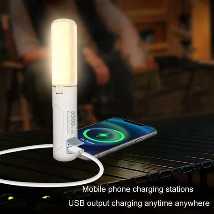 M26 faltbare Handlampe, tragbar, dreifacher Blatthaken, Outdoor-Taschenlampe, multifunktionales Campinglicht, 3500mAh – Bild 5