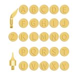 28-in-1 Holzbrennlötspitzen, Großbuchstaben, gemeißelte Spitzen, Klingen, Brandmalerei-Werkzeug – Bild 2