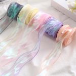 Symphony Fischschwanzgarn, Blumenkuchen, Backverpackung, Band, Spitze, dekoratives Gurtband, 4cm x 9m White, 4cm x 9m Pink, 4cm x 9m Purple, 4cm x 9m Champagne Pink, 4cm x 9m Beige, 4cm x 9m Sky Blue, 4cm x 9m Orange, 4cm x 9m Begonia Red, 4cm x 9m Yel... – Bild 2