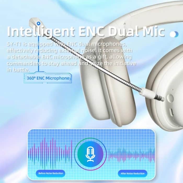 SOYTO SY-T1 Kabelloses Headset, Bluetooth-Gaming-Headset mit Plug-Play-Mikrofon – Bild 6