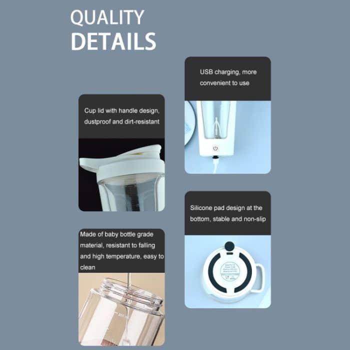 Multifunktionaler, vollautomatischer Mischbecher, USB-Aufladung, temperaturbeständig, auslaufsicher, Kaffeetasse – Bild 5