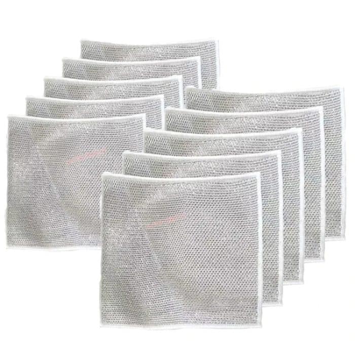TBD0604447201.jpg 20 x 20 cm doppelseitiger Silberdraht, abwischbar, Geschirrtuch, Haushaltsreinigung, Entfetten, Stahldraht, 10pcs Single Layer, 10pcs Double Layer – Bild 1