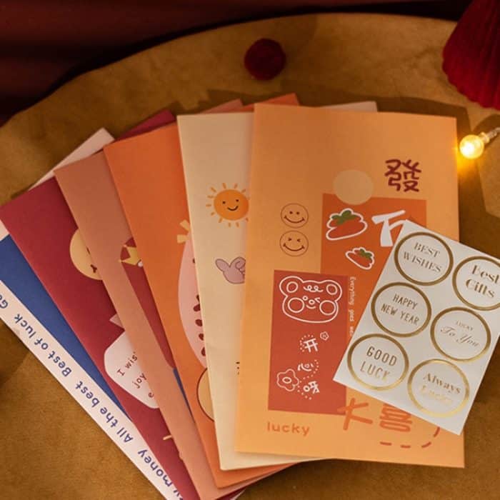 6 teile/satz Frühling Festival Geschenk Tasche Neue Jahr Papier Tasche Süßigkeiten Cookie Tasche – Bild 3