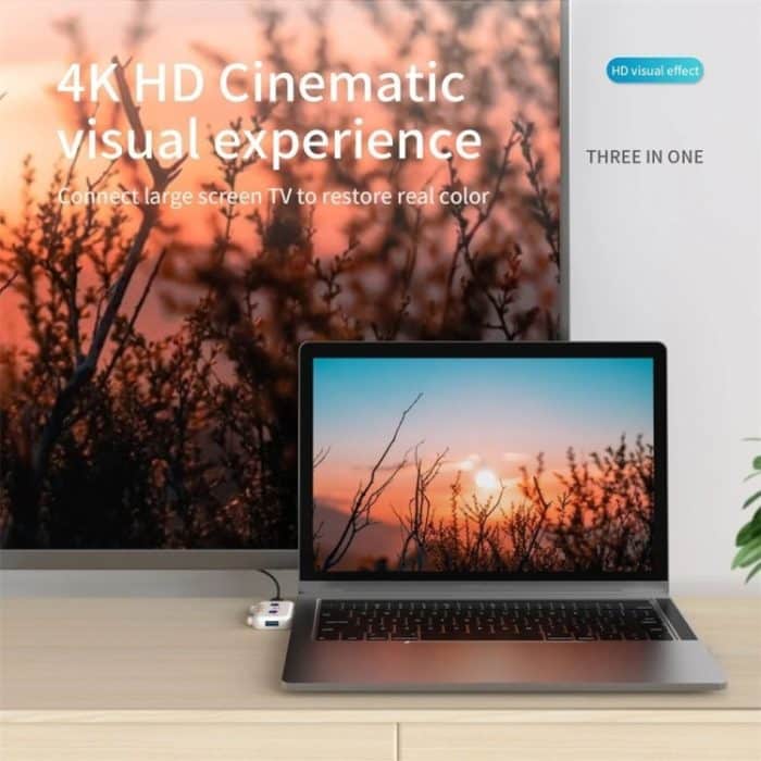 3-in-1-Typ-C-Dockingstation-USB-Hub für IPad-/Telefon-Dockingstation, 3H HDMI+PD+USB3.0  White, 3C USB3.0+USB2.0 x 2 White, 3A USB3.0+USB2.0 x 2 White, 3H HDMI+PD+USB3.0 Pink, 3C USB3.0+USB2.0 x 2 Pink, 3A USB3.0+USB2.0 x 2 Pink – Bild 11