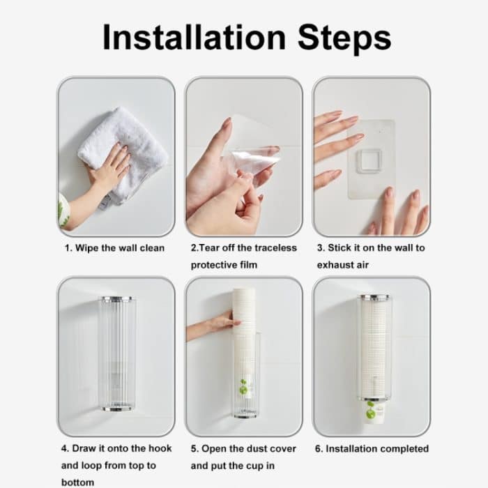 Stanzfreier Einwegbecherspender, Pappbecher-Aufbewahrungsregal ohne Becher – Bild 6