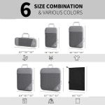 6-in-1-Kompressions-Mesh-Reisewürfel, Kleidung, Unterwäsche, Packtaschen, 6 In 1 – Bild 3