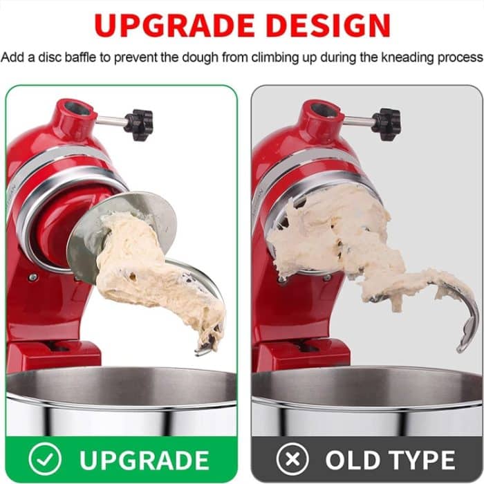 Für KitchenAid 4,5–5 Quart Edelstahl-Knethaken, Küchenmaschinen-Zubehör – Bild 5