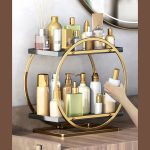 2-stufiges Kosmetik-Display-Tablett, Make-up-Organizer und Aufbewahrung für Kommode, Badezimmer – Bild 6