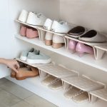 Haushalt Lagerung Schuhe Rack Doppel Schuhe Tablett Kunststoff Einteilige Einfache Schuhe Organizer – Bild 8